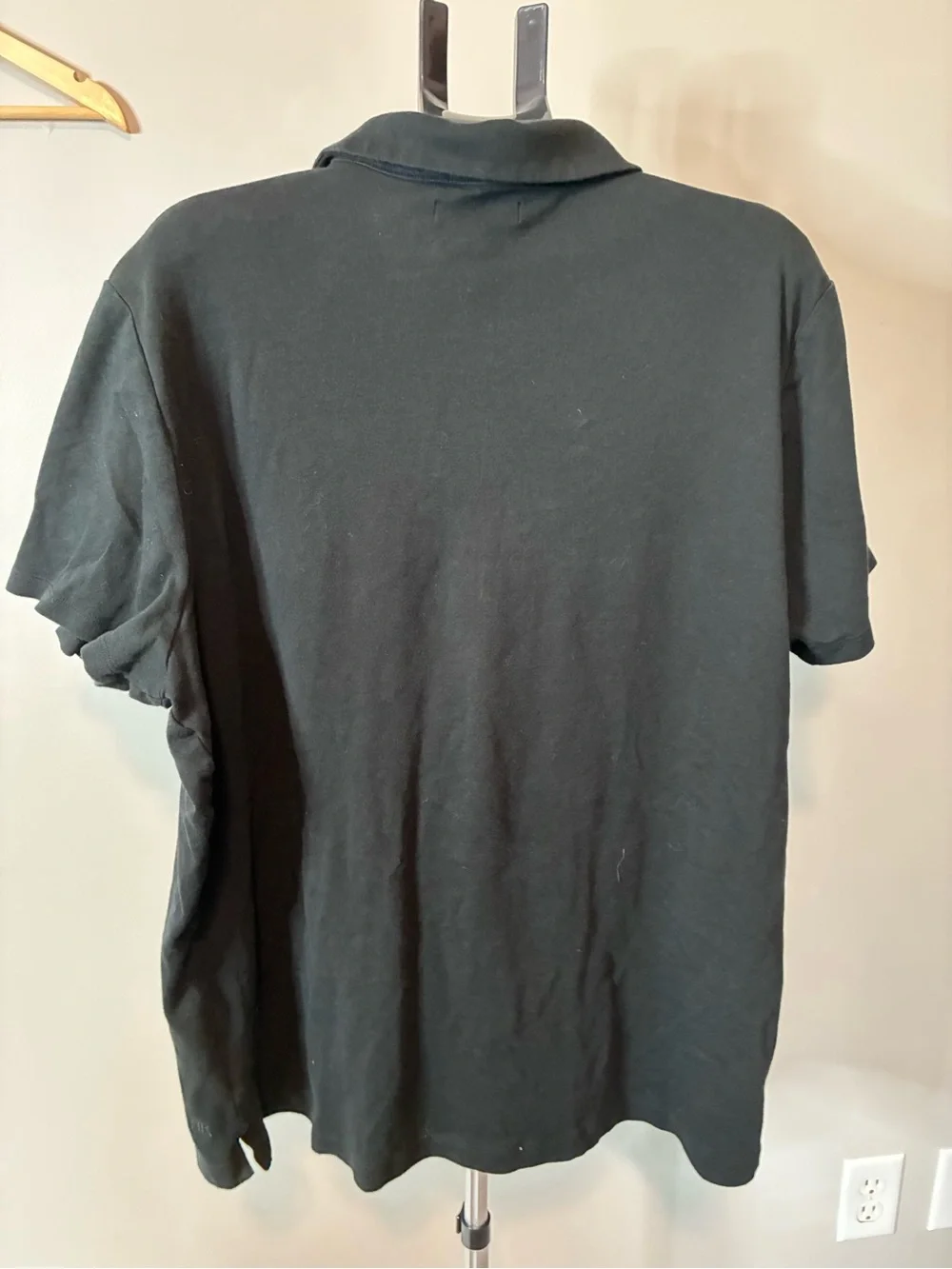 Banana Republic Black Piqué Polo Shirt XL Short Sleeve Cotton Classic
